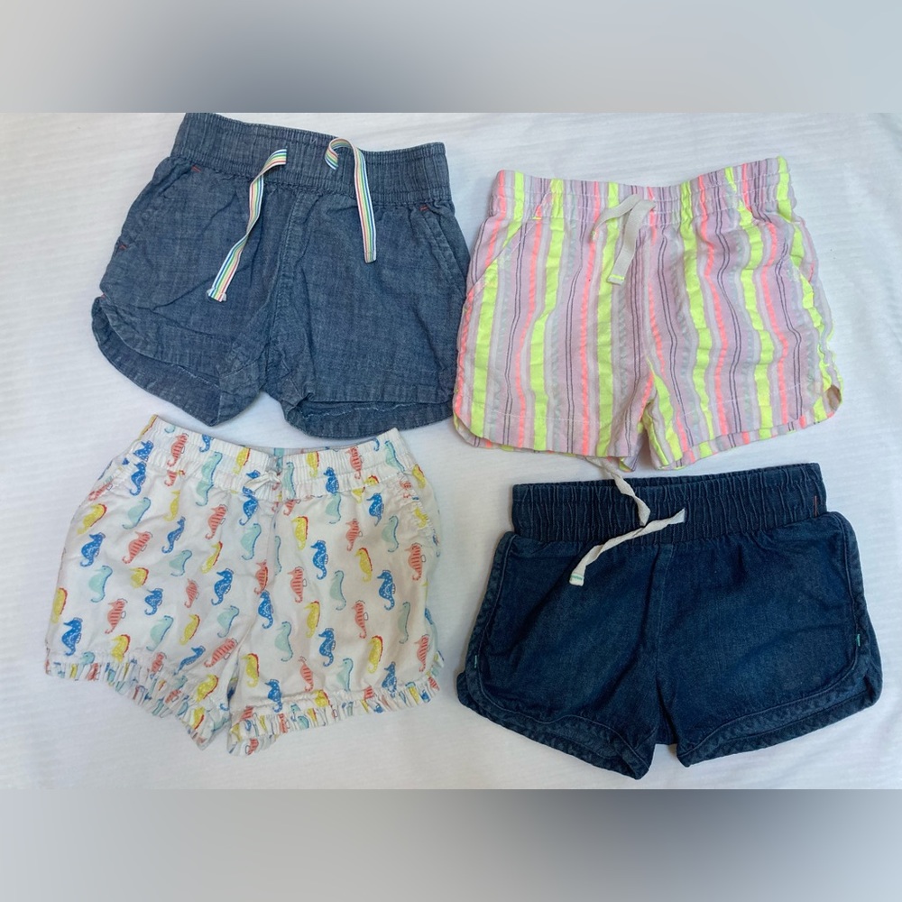BODEN / LANDS END /CAT & JACK (2) - Lot of 4 Shorts - Girls 3T
